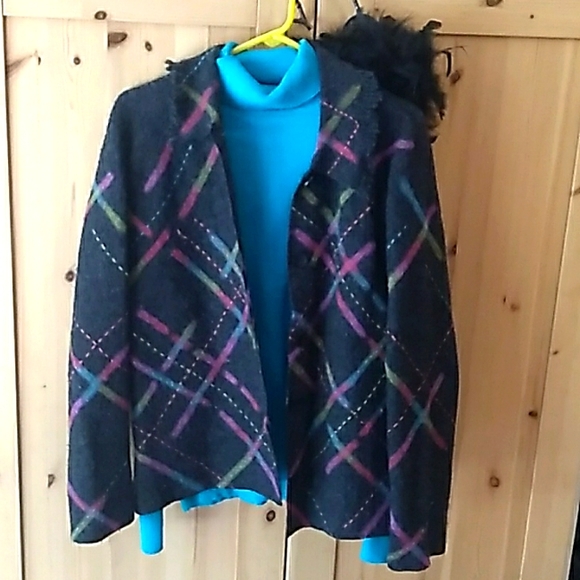 Designer Find Vintage Turquoise Meister TURTLENECK  Rare Beauty EPLVC - Picture 2 of 16